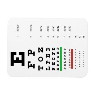 Snellen Eye Chart Premium Magnet Magneet