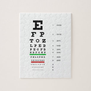 Snellen Eye Chart Puzzle Legpuzzel