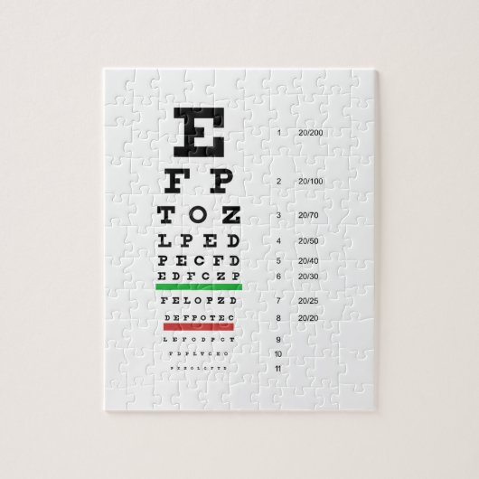 Snellen Eye Chart Puzzle Legpuzzel (Verticaal)