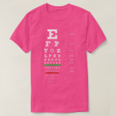 Snellen Eye Chart Test T-shirt (Design voorkant)