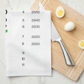 Snellen Eye Chart Theedoek (Quarter Fold)