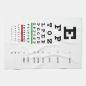 Snellen Eye Chart Theedoek (Horizontaal)