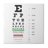 Snellen Eye Chart Tile Tegeltje (Voorkant)