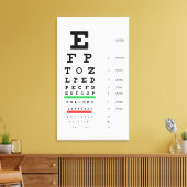 Snellen Grafiek Oogheelkunde Canvas Afdruk (Insitu (Woonkamer))