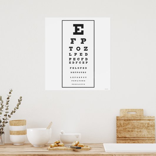 Snellen Poster (Keuken)
