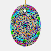 Sneller dan een lichte schijf keramisch ornament (Voorkant)