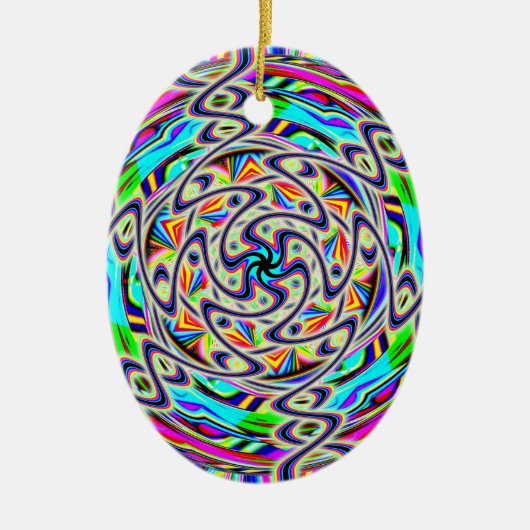 Sneller dan een lichte schijf keramisch ornament (Voorkant)