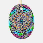 Sneller dan een lichte schijf keramisch ornament (Achterkant)