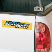 Sneller dan een snelheidskaartje bumpersticker (Op Truck)