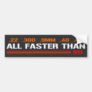 Sneller dan het Draaien 911 Rechten van de Pisto Bumpersticker