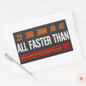 Sneller dan het Draaien 911 | Rechten van de Pisto Rechthoekige Sticker (Envelop)