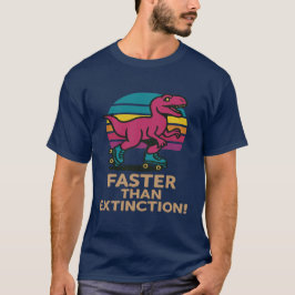 Sneller dan uitsterven - Rolschaatsen Dino T-shirt