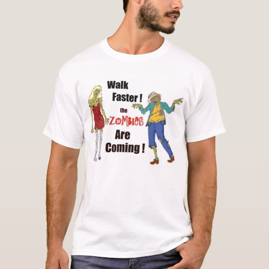 Sneller lopen! t-shirt (Voorkant)