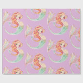 SNELLER MERMAID BABY SHOWER Wrapppapier Cadeaupapier (Vlak)