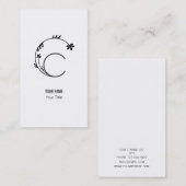 SNELLER MONOGRAM LETTER C WHITE VISITEKAARTJE (Voorkant / Achterkant)