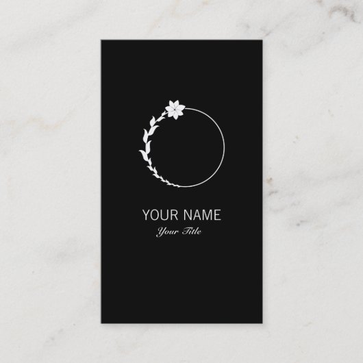 SNELLER MONOGRAM LETTER O BLACK VISITEKAARTJE (Voorkant)