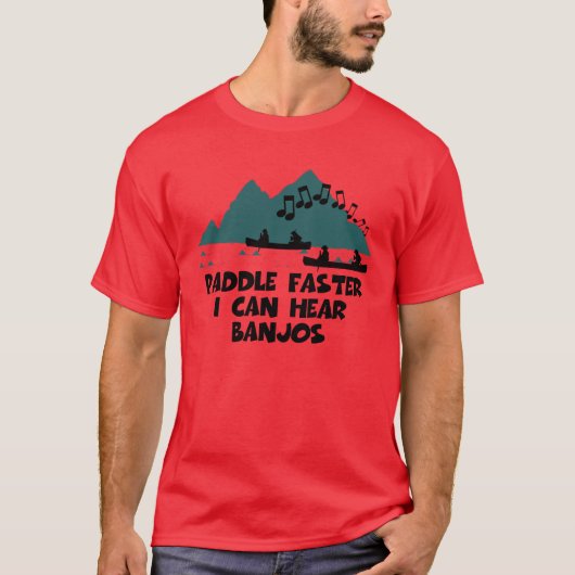 Sneller paddle Ik hoor banjos T-shirt (Voorkant)
