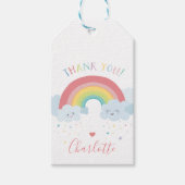 SNELLER RAINBOW CLOUDS kinder pastelkleuren afbeel Cadeaulabel (Voorkant)