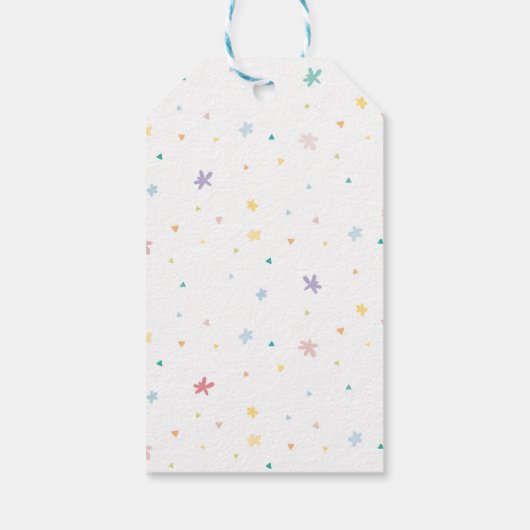 SNELLER RAINBOW CLOUDS kinder pastelkleuren afbeel Cadeaulabel (Achterkant)