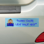 SNELLER SNELLER IK HOOR BANJO MUZIEK-BUMPERSTICKER BUMPERSTICKER (Op auto)