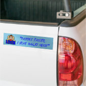 SNELLER SNELLER IK HOOR BANJO MUZIEK-BUMPERSTICKER BUMPERSTICKER (Op Truck)