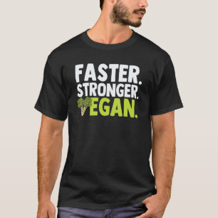 Sneller Sterker Vegan Veggie Wereld Vegetarische D T-shirt