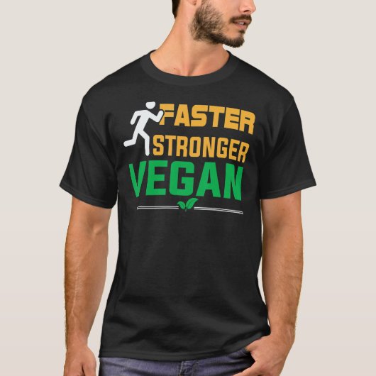 Sneller Sterker Veganistisch T-shirt (Voorkant)