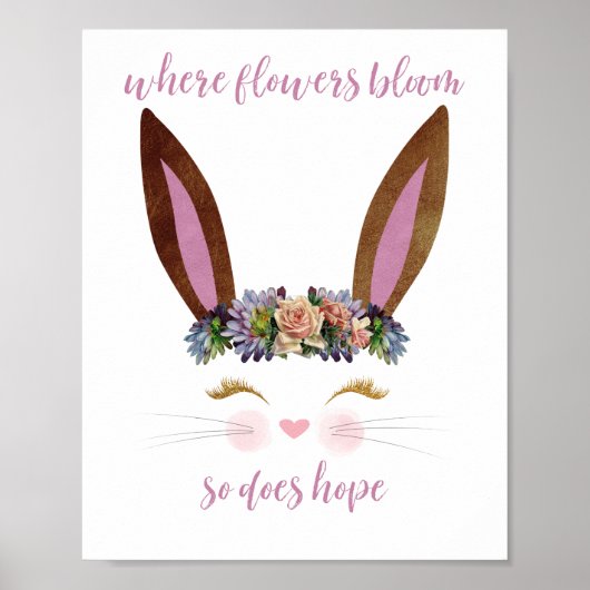 Sneller waar bloemen bloeien, hoop poster (Voorkant)