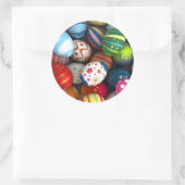 Snellere achtergrond ronde sticker (Tas)