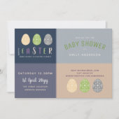 Snellere Baby shower nodigt blauwe zachte roze uit Kaart (Voorkant)