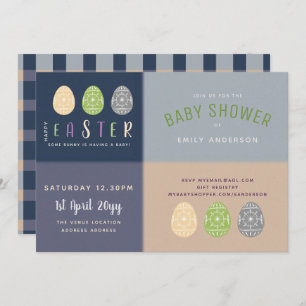 Snellere Baby shower nodigt blauwe zachte roze uit Kaart