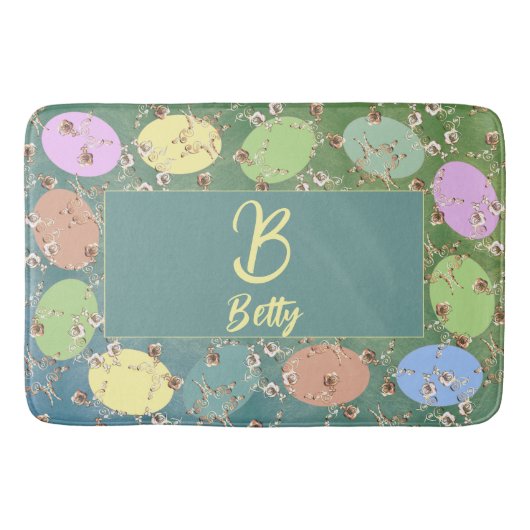 Snellere Bleke grijze pasta's en Rozen Badmat (Voorkant)