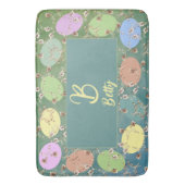 Snellere Bleke grijze pasta's en Rozen Badmat (Voorkant Verticaal)