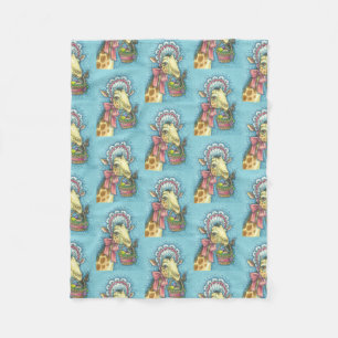 SNELLERE BONNET GIRAFFE FLEECE BLANKET SM