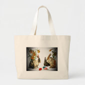 Snellere  Bunnies die Snoep-eieren bekijken, ZSSG Grote Tote Bag (Voorkant)