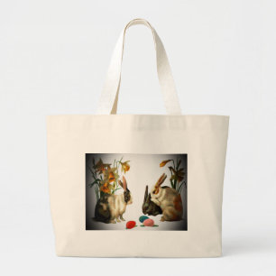 Snellere Bunnies die Snoep-eieren bekijken, ZSSG Grote Tote Bag