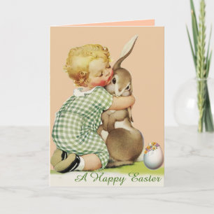 SNELLERE BUNNY baby HUGGGGING, Roze Feestdagen Kaart