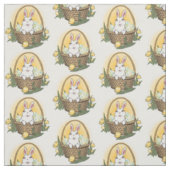 Snellere bunny Fabric Easter Fabrics op maat Stof (Swatch)