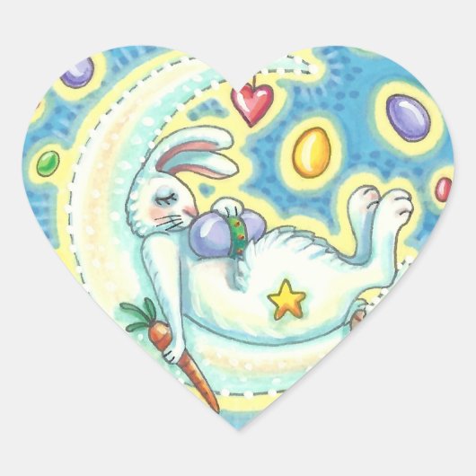 SNELLERE BUNNY-STICKERS — Blad-hart Hart Sticker (Voorkant)
