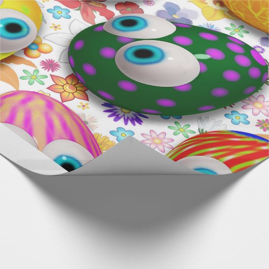 Snellere Cartoon van eieren Wrapping_paper Cadeaupapier (Hoek)