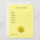 Snellere Daffodil-uitnodigingen Pasen-Kaarten aanp Kaart (Achterkant)
