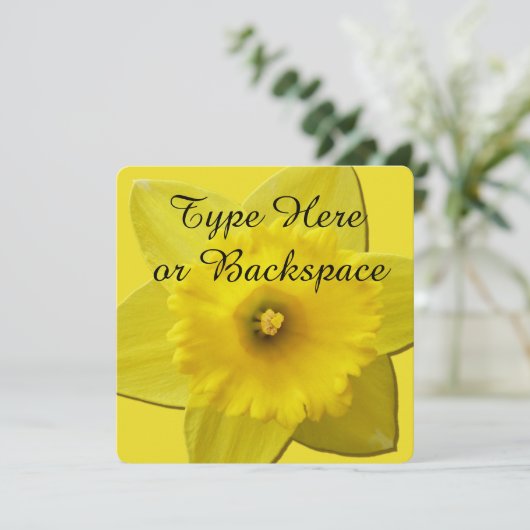 Snellere Daffodil-uitnodigingen Pasen-Kaarten aanp Kaart (Staand voorkant)
