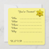 Snellere Daffodil-uitnodigingen Pasen-Kaarten aanp Kaart (Achterkant)