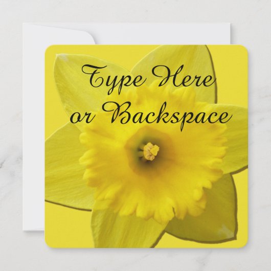 Snellere Daffodil-uitnodigingen Pasen-Kaarten aanp Kaart (Voorkant)