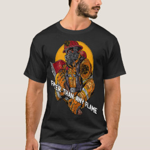 Snellere dan vlakke brandweerman eerste reactiveri t-shirt