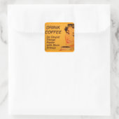 Snellere dingen doen vierkante sticker (Tas)