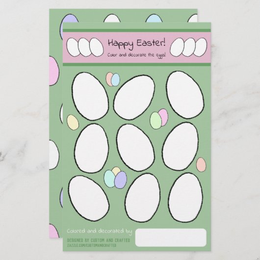 Snellere ei-kleurstof Pagina-decorcering (Voorkant / Achterkant)