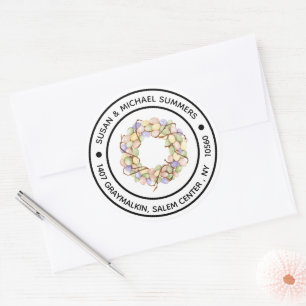 Snellere eieren met Waterverf retouradres  Ronde Sticker