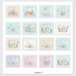 Snellere etiketten bundelmanden bloemen vouwen sticker