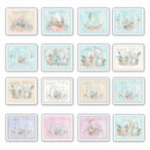 Snellere etiketten bundelmanden bloemen vouwen sticker (Voorkant)